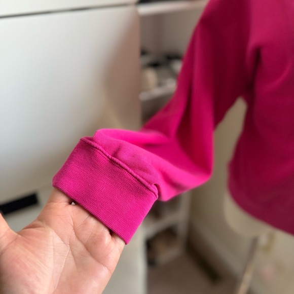 Nike Hot Pink Fucsia Sportswear Varsity Quarter Zip Sweatshirt Size Medium - Picture 3 of 10